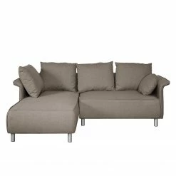 Fredriks Canapé d'angle Ambesia - Cappuccino - Sans repose-pieds -loftscape Boutique ecksofa ambesia strukturstoff longchair beidseitig montierbar ohne hocker cappuccino 4466300