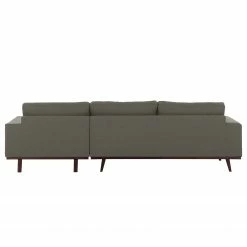 Mørteens Canapé d’angle Billund I - Tissu structuré - Taupe - Méridienne courte à droite (vue de face) -loftscape Boutique ecksofa billund webstoff longchair ottomane davorstehend rechts taupe 3482465