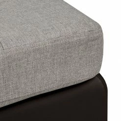 Roomscape Canapé d'angle Brandon - Cuir synthétique marron foncé - Méridienne à gauche (vue de face) -loftscape Boutique ecksofa brandon kunstleder dunkelbraun ottomane davorstehend links 395114