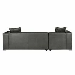 Loftscape Canapé d'angle Calli - Cuir synthétique anthracite - Méridienne à gauche (vue de face) 17 Loftscape Canapé d'angle Calli - Cuir synthétique anthracite - Méridienne à gauche (vue de face) -loftscape Boutique ecksofa calli kunstleder anthrazit longchair davorstehend links 394645