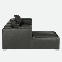 Loftscape Canapé d'angle Calli - Cuir synthétique anthracite - Méridienne à gauche (vue de face) 16 Loftscape Canapé d'angle Calli - Cuir synthétique anthracite - Méridienne à gauche (vue de face) -loftscape Boutique ecksofa calli kunstleder anthrazit longchair davorstehend links 394646