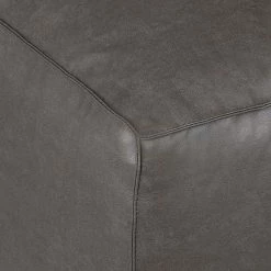 Loftscape Canapé d'angle Calli - Cuir synthétique marron foncé - Méridienne à gauche (vue de face) -loftscape Boutique ecksofa calli kunstleder dunkelbraun longchair davorstehend links 388344
