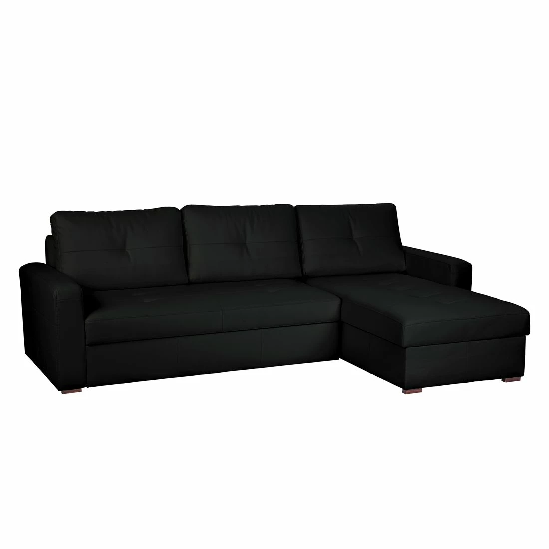 Fredriks Canapé d'angle Cavolo - Avec fonction couchage - Imitation cuir noir - Méridienne montable à gauche ou à droite 4 Fredriks Canapé d'angle Cavolo - Avec fonction couchage - Imitation cuir noir - Méridienne montable à gauche ou à droite – Image 2