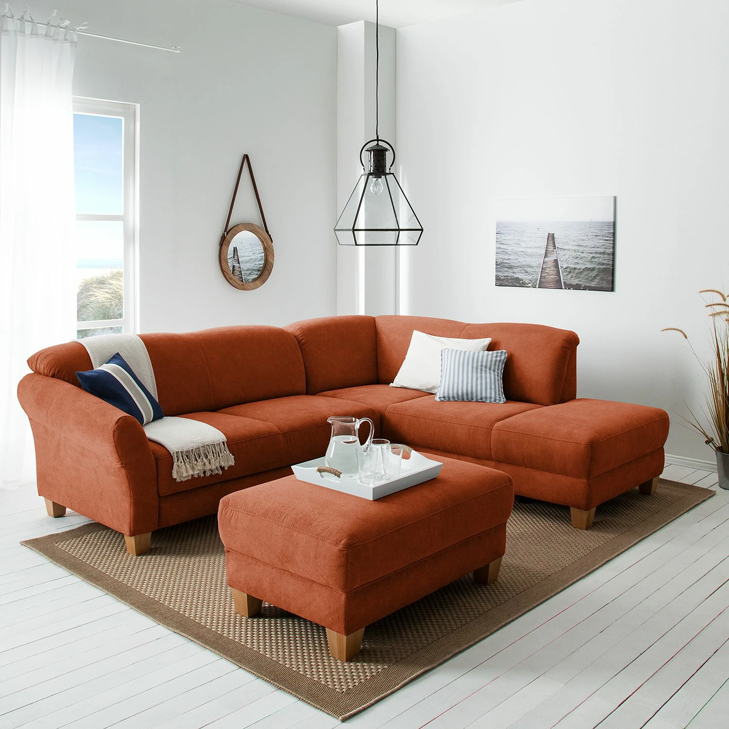 Ars Natura Canapé d'angle Cebu - Marron miel - Méridienne longue à droite (vue de face) - Avec réglage de la profondeur d'assise 5 Ars Natura Canapé d'angle Cebu - Marron miel - Méridienne longue à droite (vue de face) - Avec réglage de la profondeur d'assise – Image 3