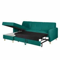 Mørteens Canapé d'angle convertible Clintwood - Tissu - Méridienne à monter à gauche ou à droite - Turquoise 12 Mørteens Canapé d'angle convertible Clintwood - Tissu - Méridienne à monter à gauche ou à droite - Turquoise -loftscape Boutique ecksofa clintwood mit schlaffunktion webstoff longchair beidseitig montierbar tuerkis 4514828