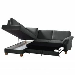 Ars Natura Canapé d'angle Davao - Microfibre -loftscape Boutique ecksofa davao microfaser ottomane davorstehend links mit schlaffunktion dunkelgrau 4796868