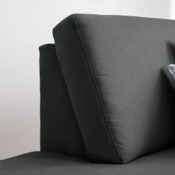 Ars Natura Canapé d'angle Davao - Microfibre -loftscape Boutique ecksofa davao microfaser ottomane davorstehend links ohne schlaffunktion dunkelgrau 4643420