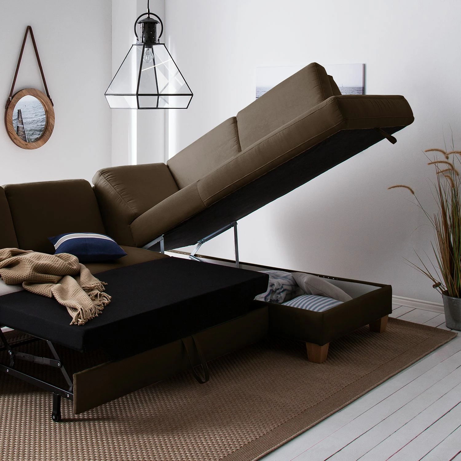 Ars Natura Canapé d'angle Davao - Marron - Méridienne longue à droite (vue de face) 17 Ars Natura Canapé d'angle Davao - Marron - Méridienne longue à droite (vue de face) – Image 15