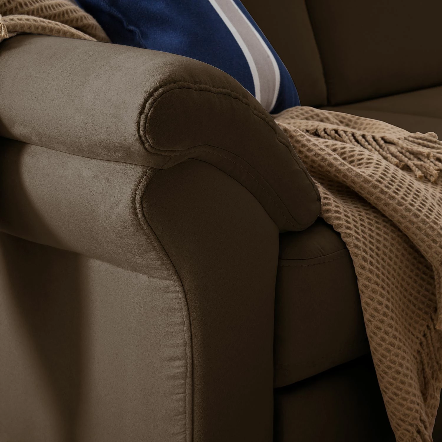 Ars Natura Canapé d'angle Davao - Marron - Méridienne longue à droite (vue de face) 18 Ars Natura Canapé d'angle Davao - Marron - Méridienne longue à droite (vue de face) – Image 16