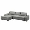 Fredriks Canapé d'angle Dengie (convertible) - Tissu structuré -loftscape Boutique ecksofa dengie mit schlaffunktion strukturstoff longchair davorstehend links platin 5055260