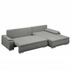 Fredriks Canapé d'angle Dengie (convertible) - Tissu structuré -loftscape Boutique ecksofa dengie mit schlaffunktion strukturstoff longchair davorstehend rechts platin 5055600