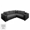 Fredriks Canapé d'angle Dublin I (convertible) - Noir / Anthracite - Largeur : 254 cm 1 Fredriks Canapé d'angle Dublin I (convertible) - Noir / Anthracite - Largeur : 254 cm -loftscape Boutique ecksofa dublin mit schlaffunktion kunstleder schwarz strukturstoff grau 555745