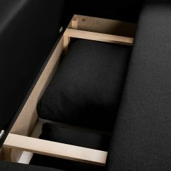 Fredriks Canapé d'angle Dublin II (convertible) - Noir -loftscape Boutique ecksofa dublin mit schlaffunktion kunstleder taupe strukturstoff schwarz longchair beidseitig montierbar 296090