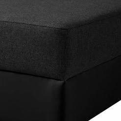 Fredriks Canapé d'angle Dublin II (convertible) - Noir -loftscape Boutique ecksofa dublin mit schlaffunktion kunstleder taupe strukturstoff schwarz longchair beidseitig montierbar 296092