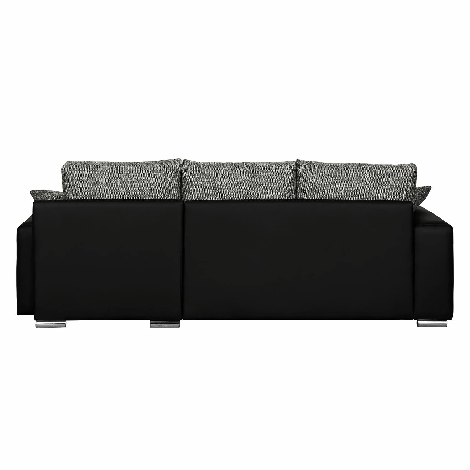 Fredriks Canapé d'angle Dulmen (convertible) - Imitation cuir / Tissu structuré - Méridienne à monter gauche ou droite - Noir / Gris 12 Fredriks Canapé d'angle Dulmen (convertible) - Imitation cuir / Tissu structuré - Méridienne à monter gauche ou droite - Noir / Gris – Image 10