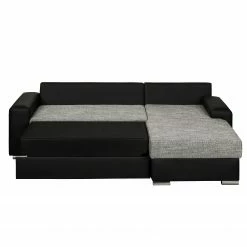 Fredriks Canapé d'angle Dulmen (convertible) - Imitation cuir / Tissu structuré - Méridienne à monter gauche ou droite - Noir / Gris 42 Fredriks Canapé d'angle Dulmen (convertible) - Imitation cuir / Tissu structuré - Méridienne à monter gauche ou droite - Noir / Gris -loftscape Boutique ecksofa dulmen mit schlaffunktion beidseitig montierbar kunstleder strukturstoff schwarz grau 4962532