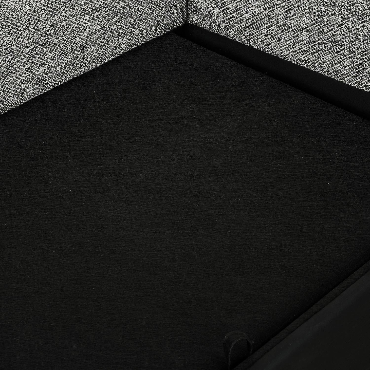 Fredriks Canapé d'angle Dulmen (convertible) - Imitation cuir / Tissu structuré - Méridienne à monter gauche ou droite - Noir / Gris 27 Fredriks Canapé d'angle Dulmen (convertible) - Imitation cuir / Tissu structuré - Méridienne à monter gauche ou droite - Noir / Gris – Image 25