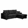 Ars manufacti Canapé d'angle Dulmen (convertible) - Noir 2 Ars manufacti Canapé d'angle Dulmen (convertible) - Noir -loftscape Boutique ecksofa dulmen mit schlaffunktion samtstoff longchair beidseitig montierbar schwarz 1231766