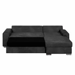 Ars manufacti Canapé d'angle Dulmen (convertible) - Noir 27 Ars manufacti Canapé d'angle Dulmen (convertible) - Noir -loftscape Boutique ecksofa dulmen mit schlaffunktion samtstoff longchair beidseitig montierbar schwarz 1231778