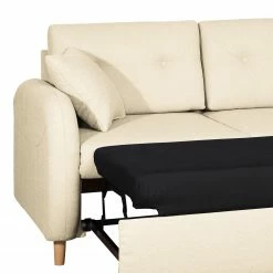Mørteens Canapé d'angle convertible Eastville - Tissu - Méridienne à monter à gauche ou à droite - Beige clair - Coffre de lit - Fonction couchage -loftscape Boutique ecksofa eastville mit schlaffunktion webstoff longchair beidseitig montierbar hellbeige 4514936