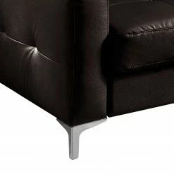 Cotta Canapé d'angle Eduardo II - Marron foncé - Méridienne courte à droite (vue de face) - Coffre de lit - Fonction couchage -loftscape Boutique ecksofa eduardo ii echtleder longchair ottomane davorstehend rechts ohne schlaffunktion dunkelbraun 5152432