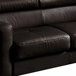 Cotta Canapé d'angle Eduardo II - Marron foncé - Méridienne courte à droite (vue de face) - Coffre de lit - Fonction couchage -loftscape Boutique ecksofa eduardo ii echtleder longchair ottomane davorstehend rechts ohne schlaffunktion dunkelbraun 5152436