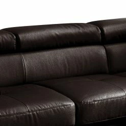 Cotta Canapé d'angle Eduardo II - Marron foncé - Méridienne courte à droite (vue de face) - Coffre de lit - Fonction couchage -loftscape Boutique ecksofa eduardo ii echtleder longchair ottomane davorstehend rechts ohne schlaffunktion dunkelbraun 5152440