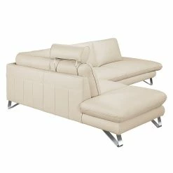 Fredriks Canapé d'angle Enzo - Avec appui-tête -loftscape Boutique ecksofa enzo kunstleder taupe ottomane davorstehend links 418363