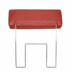 Ars manufacti Canapé d'angle Parlin - Rouge - Méridienne courte à droite (vue de face) - Avec appui-tête -loftscape Boutique ecksofa essos echtleder longchair davorstehend rechts mit kopfstuetze kaminrot 1602050