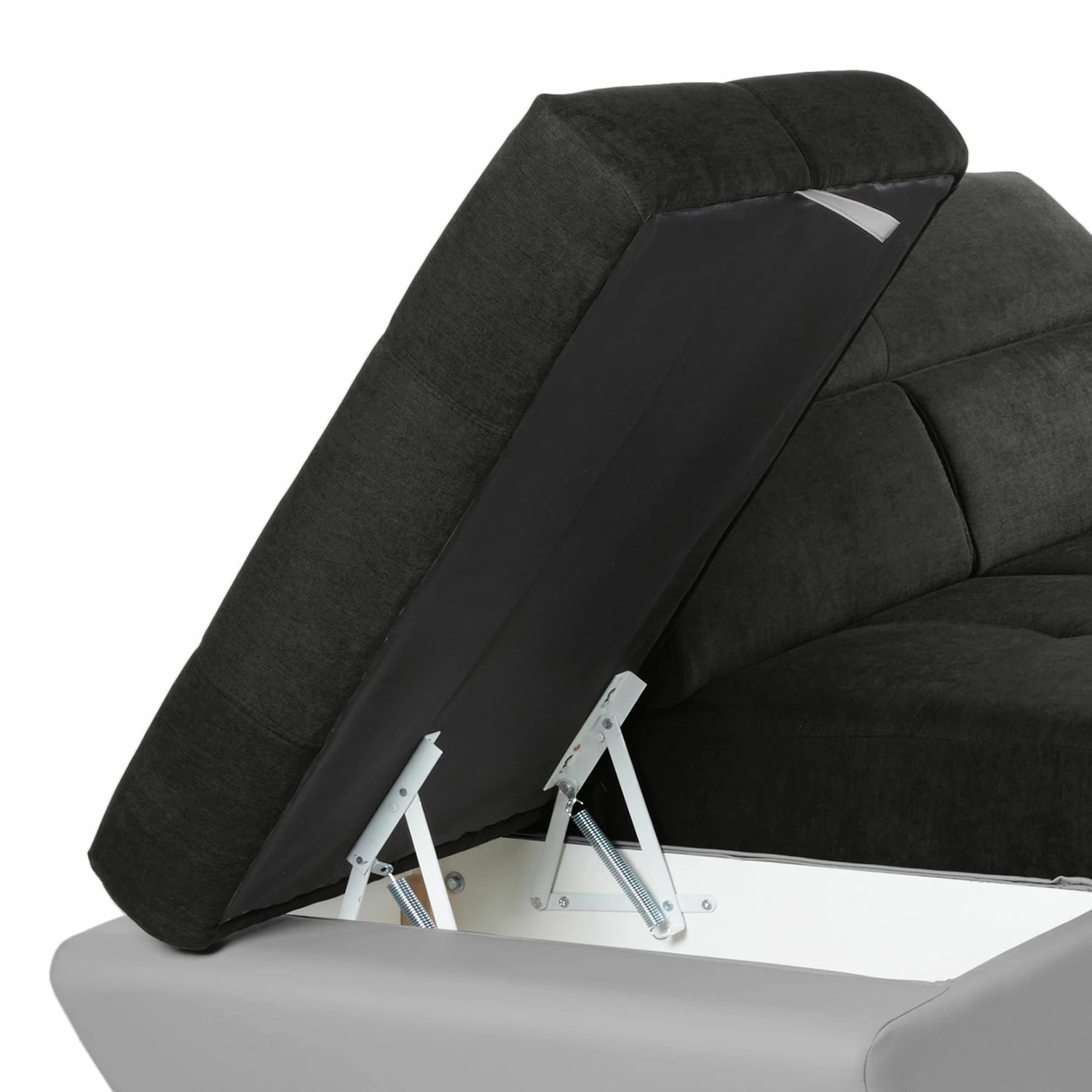 Cotta Canapé d'angle Estoi (convertible) - Imitation cuir / Tissé à plat - Galet / Marron foncé - Méridienne longue à gauche (vue de face) 13 Cotta Canapé d'angle Estoi (convertible) - Imitation cuir / Tissé à plat - Galet / Marron foncé - Méridienne longue à gauche (vue de face) – Image 11