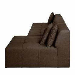 Fredriks Canapé d'angle Healy - Expresso - Méridienne courte à droite (vue de face) - Sans repose-pieds -loftscape Boutique ecksofa healy filz longchair ottomane davorstehend rechts ohne hocker braun 4773244