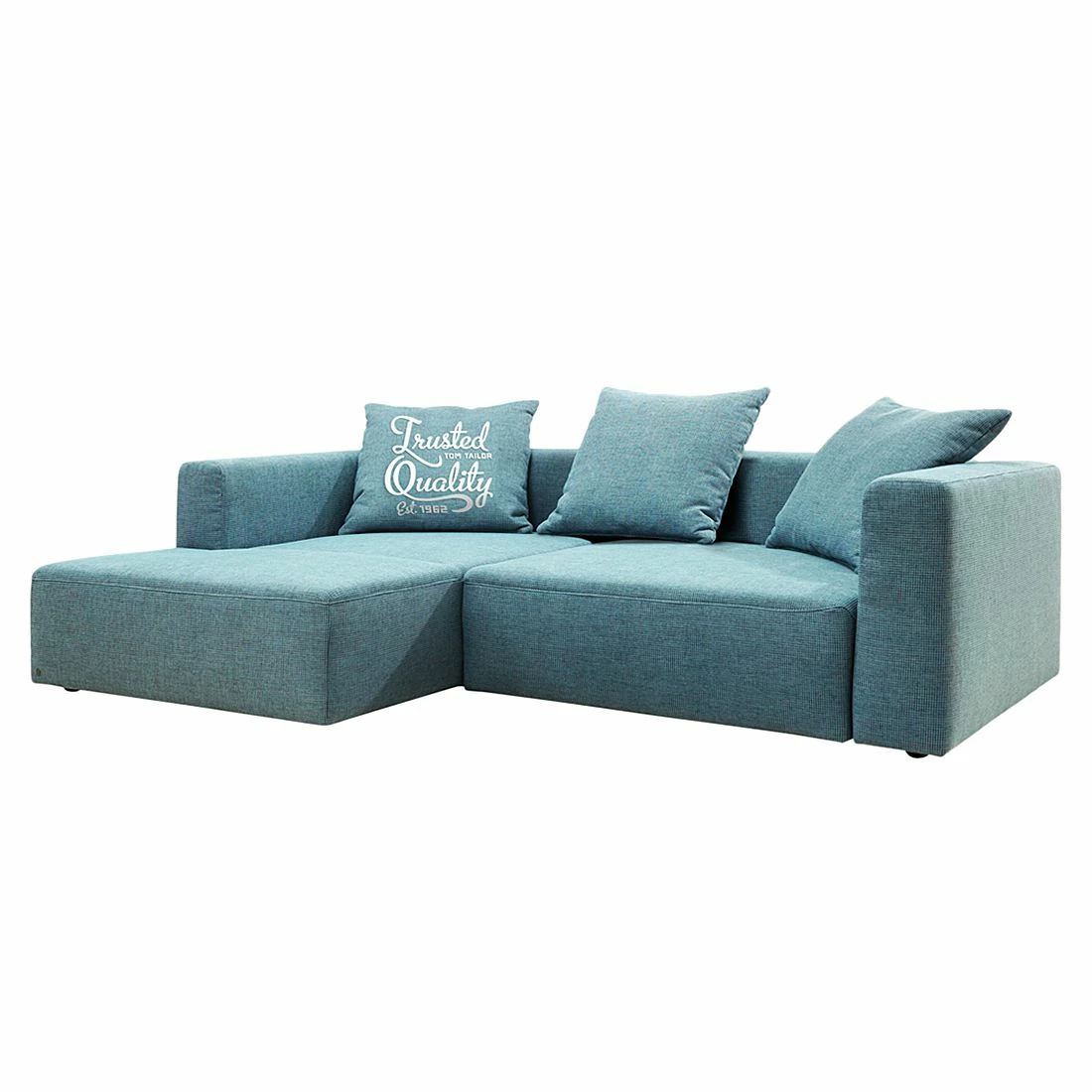 Tom Tailor Canapé d'angle Heaven Casual - Tissu TCU : 6 fresh blue - Méridienne courte à gauche (vue de face) - Fonction couchage - Coffre de lit 3 Tom Tailor Canapé d'angle Heaven Casual - Tissu TCU : 6 fresh blue - Méridienne courte à gauche (vue de face) - Fonction couchage - Coffre de lit