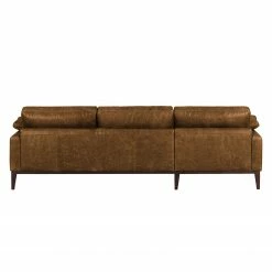 Ars manufacti Canapé d'angle Horley I Cuir véritable - Marron - Méridienne courte à gauche (vue de face) -loftscape Boutique ecksofa horley echtleder longchair davorstehend links cognac 4463624