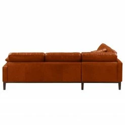 Ars manufacti Canapé d'angle Horley II - Marron miel - Méridienne longue à gauche (vue de face) -loftscape Boutique ecksofa horley ii echtleder ottomane davorstehend links honigbraun 4672028