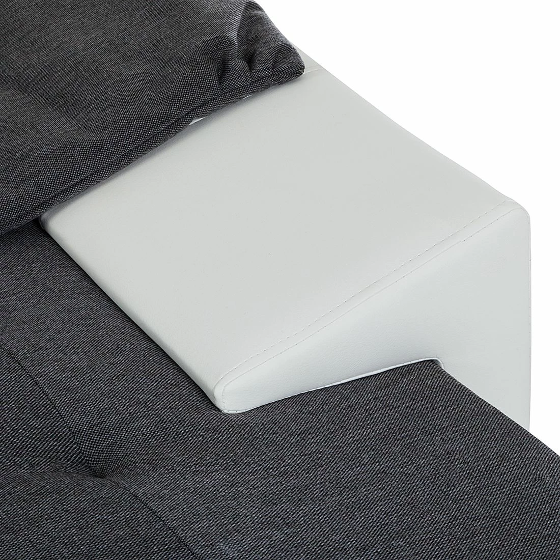 Mooved Canapé d'angle Huelva (convertible) - Blanc / Gris - Méridienne courte à droite (vue de face) 13 Mooved Canapé d'angle Huelva (convertible) - Blanc / Gris - Méridienne courte à droite (vue de face) – Image 11