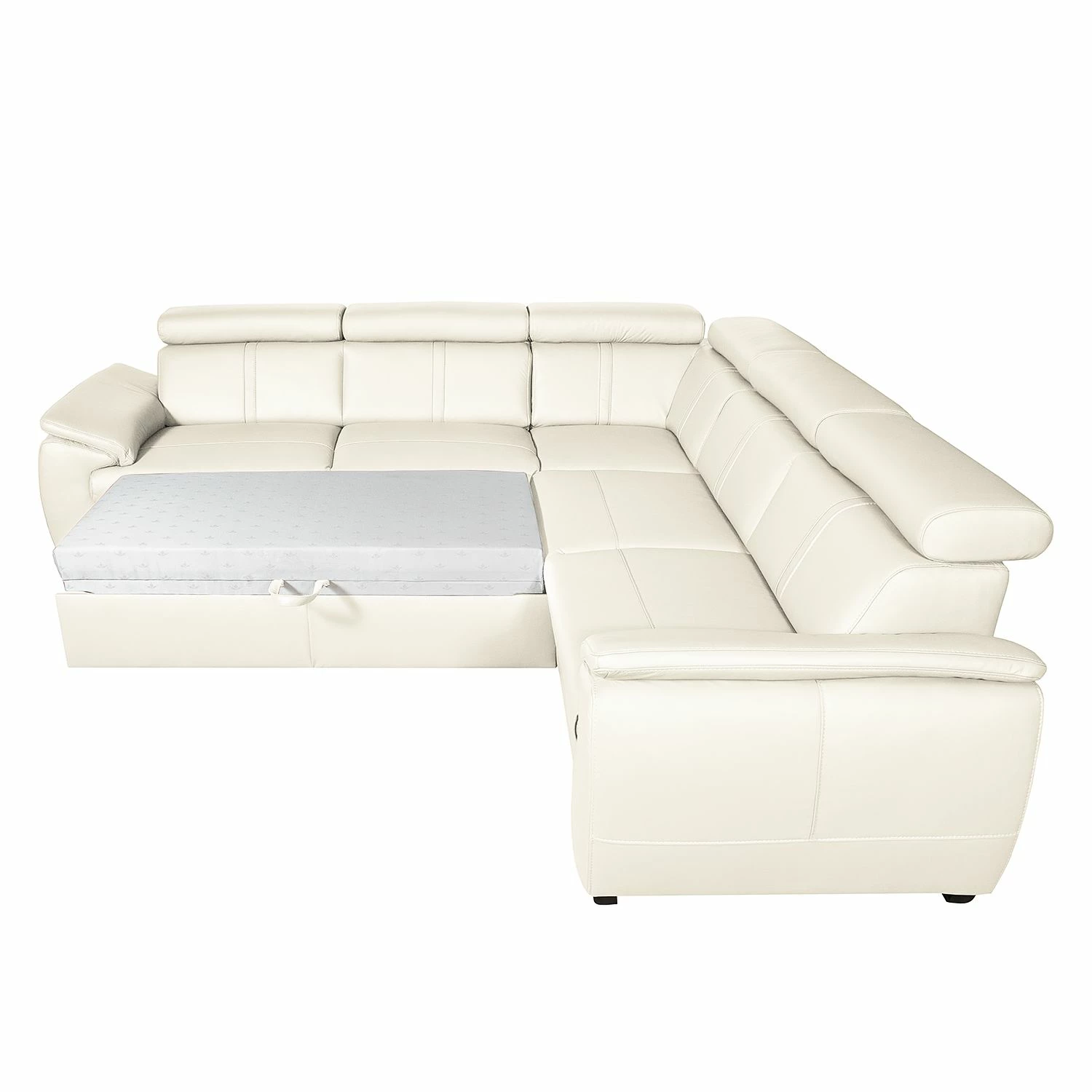 Loftscape Canapé d'angle Olival III - Blanc vieilli - Fonction lit à gauche (vue de face) 10 Loftscape Canapé d'angle Olival III - Blanc vieilli - Fonction lit à gauche (vue de face) – Image 8