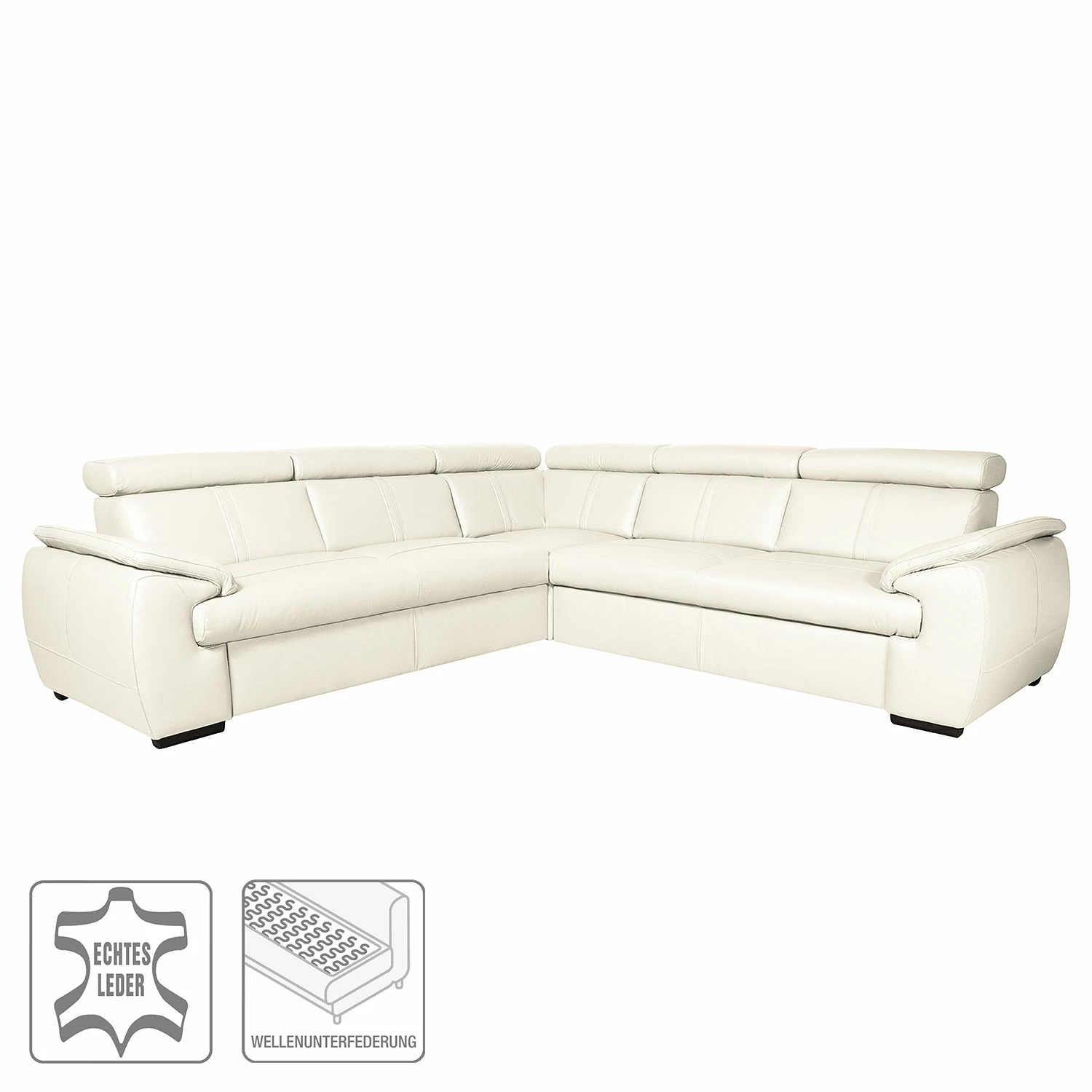 Loftscape Canapé d'angle Olival III - Blanc vieilli - Fonction lit à gauche (vue de face) 4 Loftscape Canapé d'angle Olival III - Blanc vieilli - Fonction lit à gauche (vue de face) – Image 2