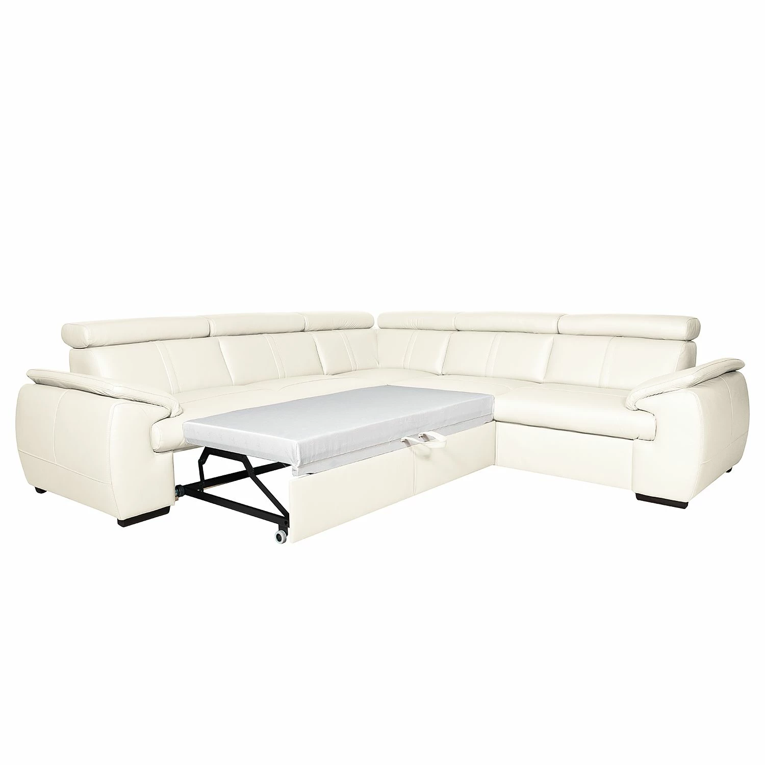 Loftscape Canapé d'angle Olival III - Blanc vieilli - Fonction lit à gauche (vue de face) 9 Loftscape Canapé d'angle Olival III - Blanc vieilli - Fonction lit à gauche (vue de face) – Image 7