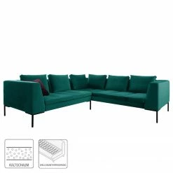 Studio Copenhagen Canapé d’angle Madison II - Velours Shyla: Pétrol - Angle à gauche (vu de face) 11 Studio Copenhagen Canapé d’angle Madison II - Velours Shyla: Pétrol - Angle à gauche (vu de face) -loftscape Boutique ecksofa madison ii samt 3 sitzer davorstehend links stoff shyla petrol 5234860