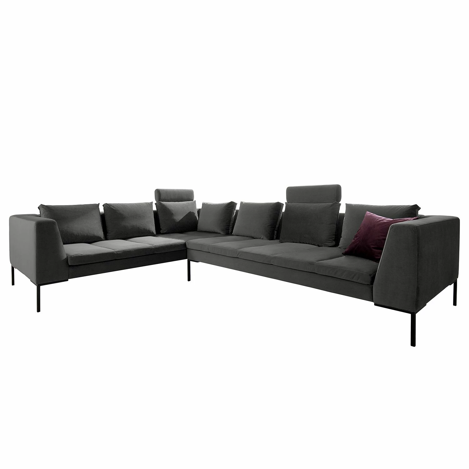 Studio Copenhagen Canapé d’angle Madison III - Velours Shyla: Vert de gris - Angle à gauche (vu de face) 3 Studio Copenhagen Canapé d’angle Madison III - Velours Shyla: Vert de gris - Angle à gauche (vu de face)