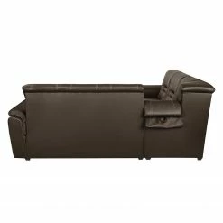 Modoform Canapé d'angle Marquette (convertible) - Angle à gauche (vu de face) 26 Modoform Canapé d'angle Marquette (convertible) - Angle à gauche (vu de face) -loftscape Boutique ecksofa marquette mit schlaffunktion kunstleder dunkelbraun 2 sitzer davorstehend links 4085196