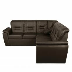 Modoform Canapé d'angle Marquette (convertible) - Angle à gauche (vu de face) 34 Modoform Canapé d'angle Marquette (convertible) - Angle à gauche (vu de face) -loftscape Boutique ecksofa marquette mit schlaffunktion kunstleder dunkelbraun 2 sitzer davorstehend links 4085232