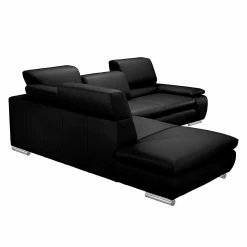 Fredriks Canapé d'angle Masca - Imitation cuir noir - Méridienne à gauche (vue de face) 15 Fredriks Canapé d'angle Masca - Imitation cuir noir - Méridienne à gauche (vue de face) -loftscape Boutique ecksofa masca kunstleder schwarz ottomane davorstehend links 444648