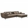 Home Design Canapé d'angle Merizo - Microfibre Marron Méridienne longue montable à gauche ou droite -loftscape Boutique ecksofa merizo microfaser braun longchair beidseitig montierbar 2014954