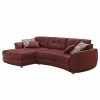 Loftscape Canapé d'angle Milligan (convertible) - Rouge Bordeaux - Méridienne courte à gauche (vue de face) -loftscape Boutique ecksofa milligan mit schlaffunktion microfaser longchair davorstehend links weinrot 4824284