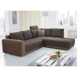 Fredriks Canapé d'angle Chuck (convertible) - Marron -loftscape Boutique ecksofa nango ii mit schlaffunktion microfaser strukturstoff ottomane beidseitig montierbar braun 2014262