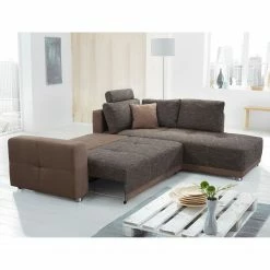 Fredriks Canapé d'angle Chuck (convertible) - Marron -loftscape Boutique ecksofa nango ii mit schlaffunktion microfaser strukturstoff ottomane beidseitig montierbar braun 2014270