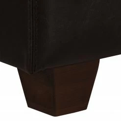 Maison Belfort Canapé Nespolo (3 places) - Cuir synthétique marron foncé -loftscape Boutique ecksofa nespolo kunstleder dunkelbraun ottomane davorstehend rechts 4576544