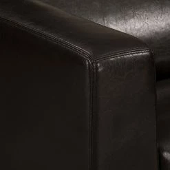 Maison Belfort Canapé Nespolo (2 places) - Cuir synthétique marron foncé -loftscape Boutique ecksofa nespolo kunstleder dunkelbraun ottomane davorstehend rechts 4576548 2