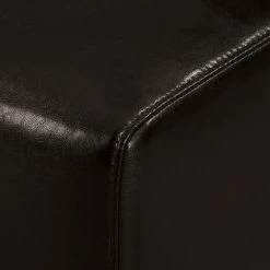 Maison Belfort Canapé d'angle Nespolo Cuir véritable - Méridienne longue à droite (vue de face) -loftscape Boutique ecksofa nespolo kunstleder dunkelbraun ottomane davorstehend rechts 4576560 4